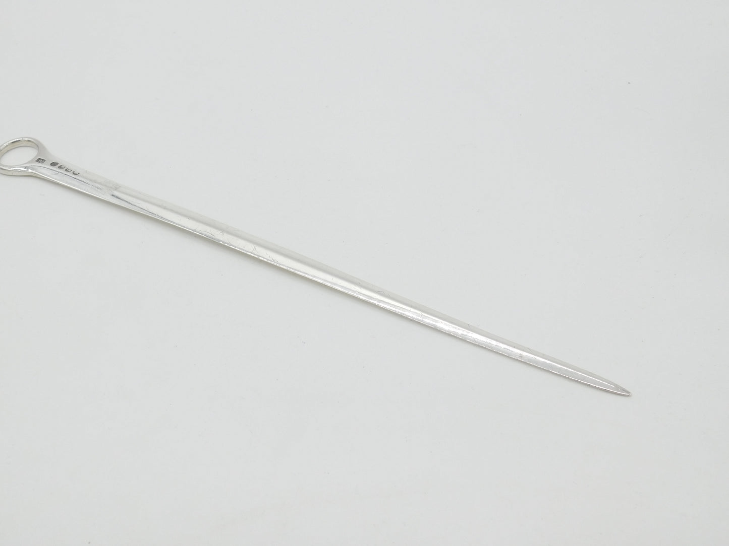 Georgian Sterling Silver Meat Skewer Novelty Crest Antique London 1806