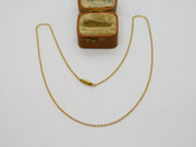 15ct Gold Cable Link Chain Necklace 42.6cm / 16.7" Antique Victorian c1890