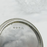 Sterling Silver & Cut Glass Lucky Wishbone Honey Pot Antique 1941 Birmingham