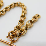 Victorian 9ct Yellow Gold Belcher Link Albert Watch Chain Antique c1890