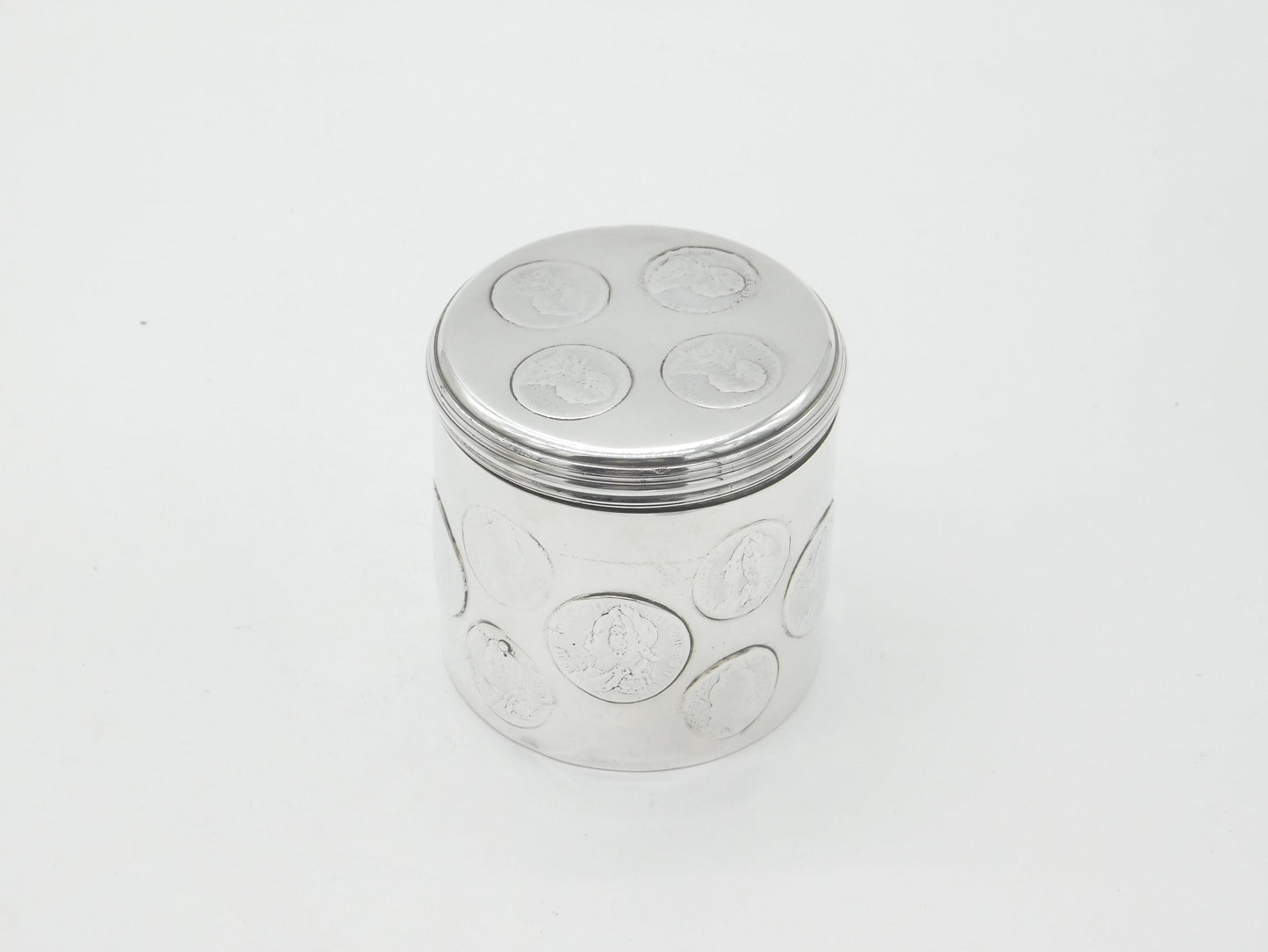 Georgian Sterling Silver Early Coin Set Money Box 1826 Antique London