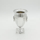 Sterling Silver Pedestal Flower Vase Lion Mask Handles Antique 1922 Sheffield
