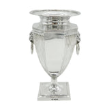 Sterling Silver Pedestal Flower Vase Lion Mask Handles Antique 1922 Sheffield
