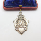 Sterling Silver Pigeon Fanciers Fob Medal 1925 Birmingham Antique Art Deco