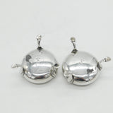 George III Pair of Sterling Silver Salt Cellars Antique 1802 London Bateman