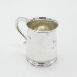 Sterling Silver Christening Cup or Tankard 'Meriel' Antique 1943 London Deco