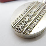 Victorian Aesthetic Movement Large Sterling Silver Locket Pendant c1860 Antique