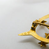 Victorian Australian 9ct Gold Seed Pearl Southern Cross Lucky Brooch c1880
