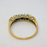 9ct Yellow Gold, Sapphire & Diamond Dress Ring Vintage 1973 London
