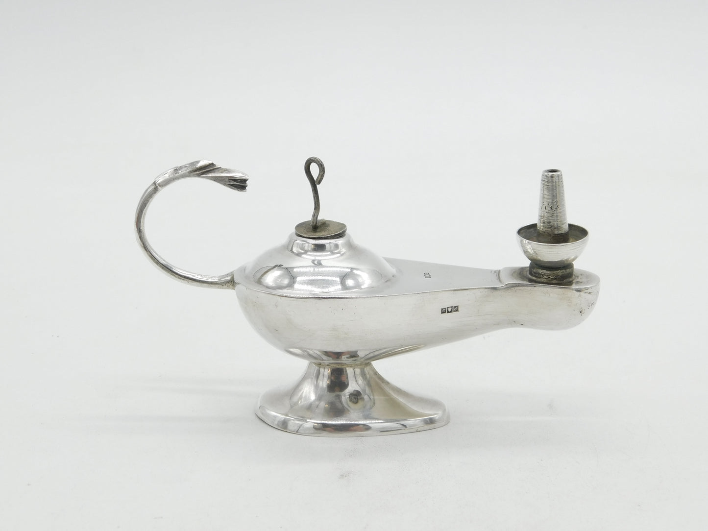 20th Century Egyptian .900 Silver Bird Handle Table Lighter Antique c1920 Deco