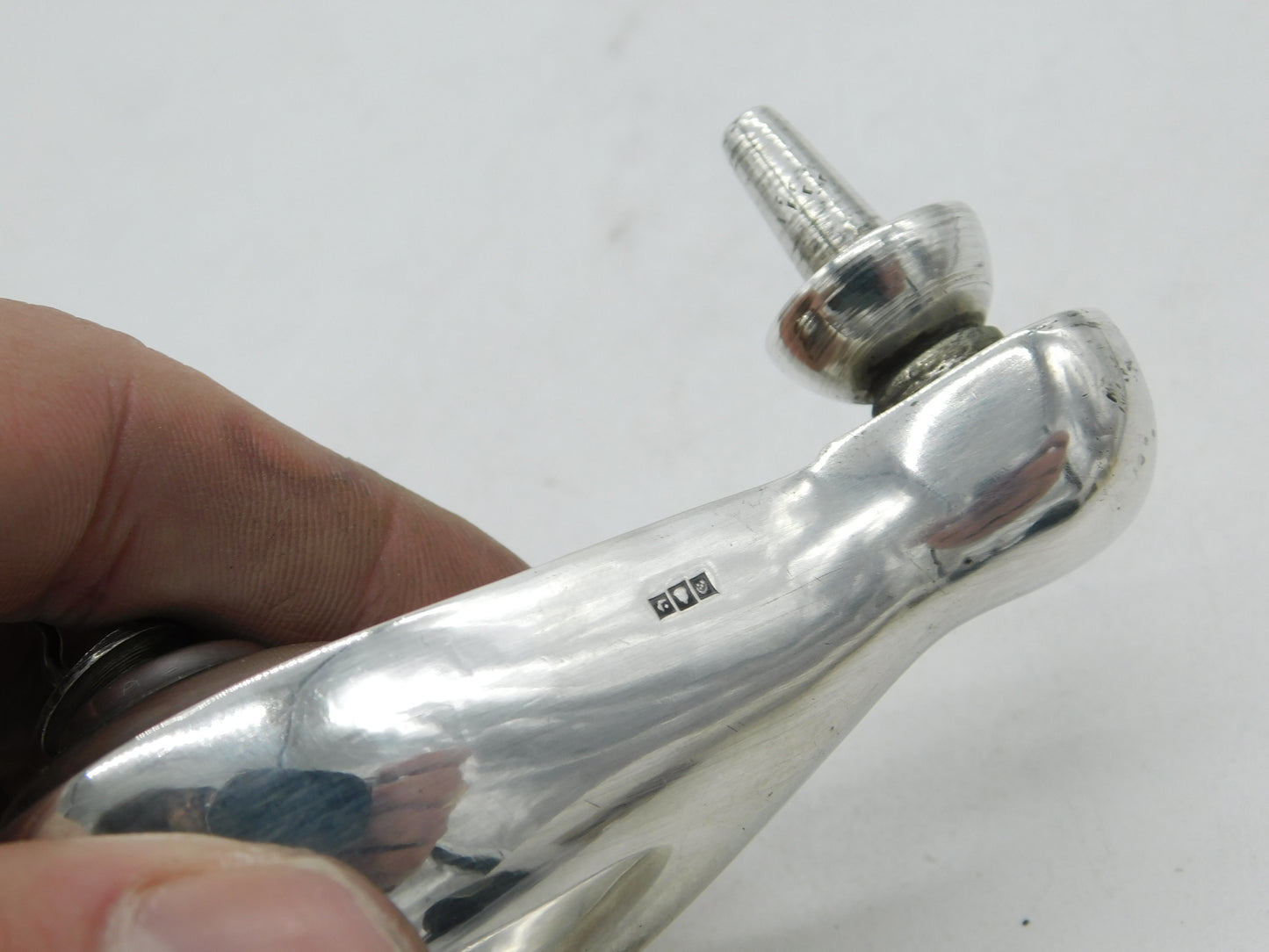 20th Century Egyptian .900 Silver Bird Handle Table Lighter Antique c1920 Deco