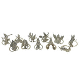 Siam Set of Sterling Silver God, Boat & Temple Form Place Settings Antique c1920 Art Deco