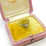 18ct Gold & Platinum Set 0.1ct Diamond Solitaire Ring Antique c1920 Art Deco
