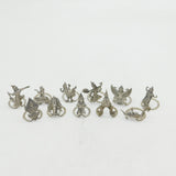 Siam Set of Sterling Silver God, Boat & Temple Form Place Settings Antique c1920 Art Deco