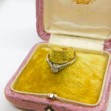 18ct Gold & Platinum Set 0.1ct Diamond Solitaire Ring Antique c1920 Art Deco