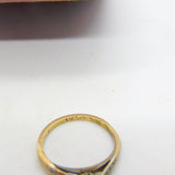 18ct Gold & Platinum Set 0.1ct Diamond Solitaire Ring Antique c1920 Art Deco