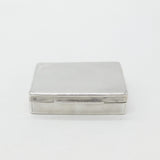 Sterling Silver Engine Turned Snuff Box 1930 Birmingham George Unite & Sons