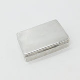 Sterling Silver Engine Turned Snuff Box 1930 Birmingham George Unite & Sons