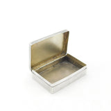 Sterling Silver Engine Turned Snuff Box 1930 Birmingham George Unite & Sons