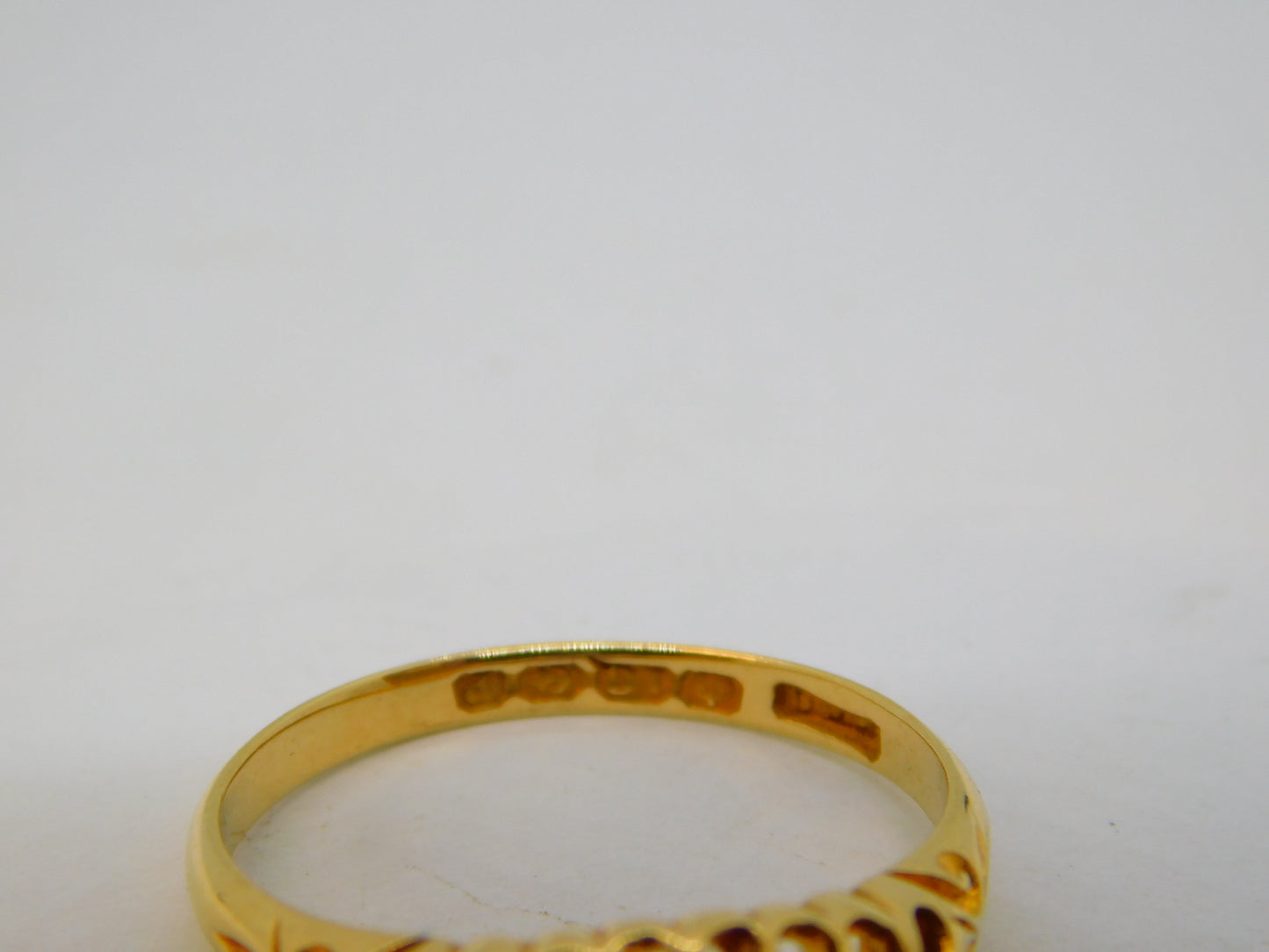 Victorian 18ct Gold, Ruby & Diamond Boat Ring Antique 1864 Birmingham