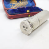 Sterling Silver Engine Turned Lipstick Holder 1963 London Dyas Beverley Hampton