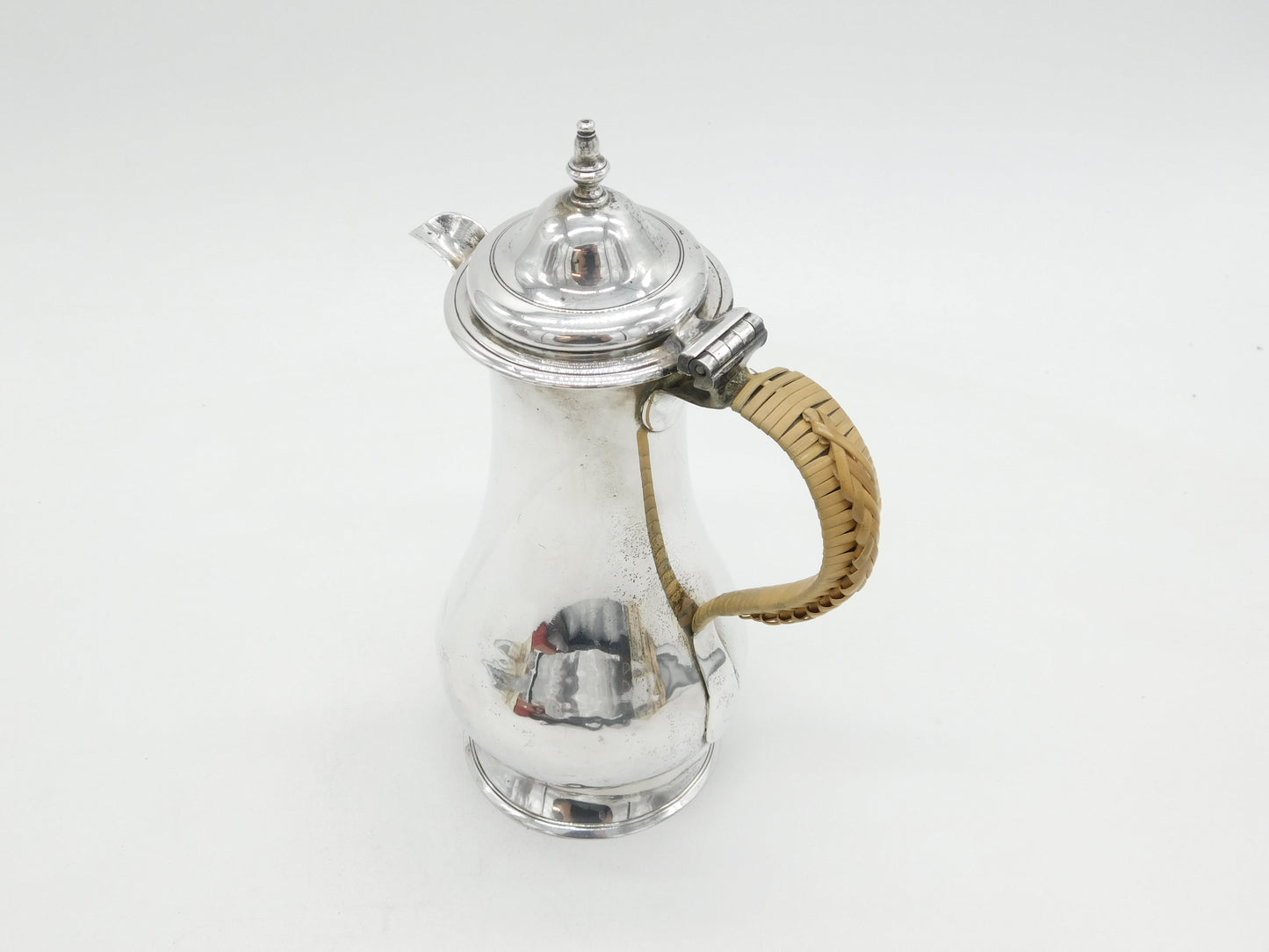 George III Sterling Silver Raffia Presentation Coffee Pot Antique 1772 London