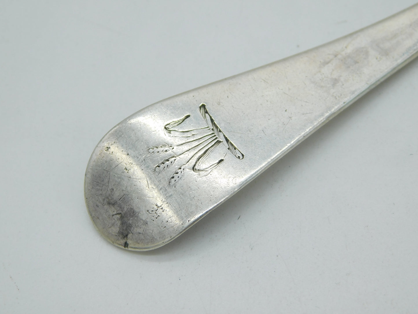 George II Sterling Silver Hanoverian Pattern Tablespoon Antique 1758 London