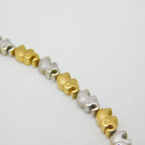 18ct Yellow & White Gold Diamond Set Elephant Train Necklace Vintage c1980