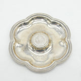 Sterling Silver George II 1757 Shilling Coin Set Pin Dish Antique 1922 Birmingham