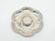 Sterling Silver George II 1757 Shilling Coin Set Pin Dish Antique 1922 Birmingham