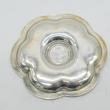 Sterling Silver George II 1757 Shilling Coin Set Pin Dish Antique 1922 Birmingham