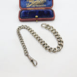 Sterling Silver Graduating Link Albert Watch Chain 1920 Birmingham Antique