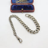 Sterling Silver Graduating Link Albert Watch Chain 1920 Birmingham Antique
