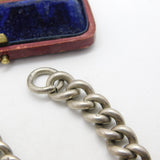 Sterling Silver Graduating Link Albert Watch Chain 1920 Birmingham Antique