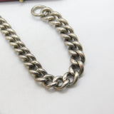 Sterling Silver Graduating Link Albert Watch Chain 1920 Birmingham Antique
