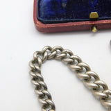 Sterling Silver Graduating Link Albert Watch Chain 1920 Birmingham Antique
