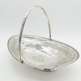 George III Large Crested Swing Handle Fruit Basket Bowl Antique 1795 London
