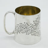 Victorian Colonial Burmese Sterling Silver Christening Mug Antique 1897 Rangoon