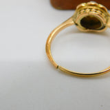 Victorian 18ct Yellow Gold 0.2ct Rose Cut Diamond & Pearl Floral Ring c1860 AF