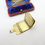 Sterling Silver Gilt Floral Pattern Book Portrait Locket Antique c1920 Art Deco