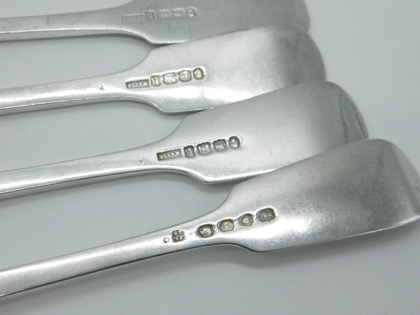 Victorian Set of Six Sterling Silver Hanoverian Pattern Table Forks 1846 Exeter