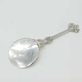Norwegian .830 Silver Thune Anointing Spoon Nordic Patterns Antique c1920 Deco