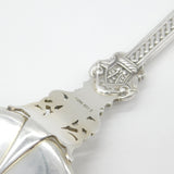 Norwegian .830 Silver Thune Anointing Spoon Nordic Patterns Antique c1920 Deco