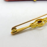15ct Yellow Gold, Seed Pearl & Amethyst Sweetheart Brooch c1910 Antique