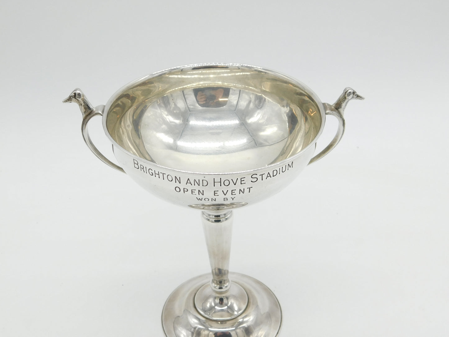 Sterling Silver Greyhound Racing Trophy Cup Antique 1936 London Art Deco