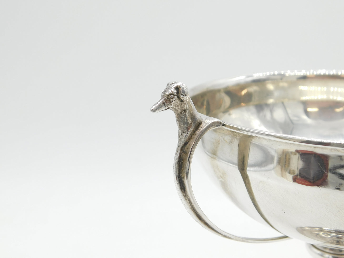 Sterling Silver Greyhound Racing Trophy Cup Antique 1936 London Art Deco