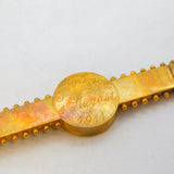 18ct Gold, Woven Hair Set Mourning Brooch 'Florence, 4th August 1911' Antique