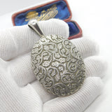 Victorian Anglo-Indian Sterling Silver Large Double Locket Antique c1880