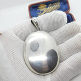 Victorian Anglo-Indian Sterling Silver Large Double Locket Antique c1880