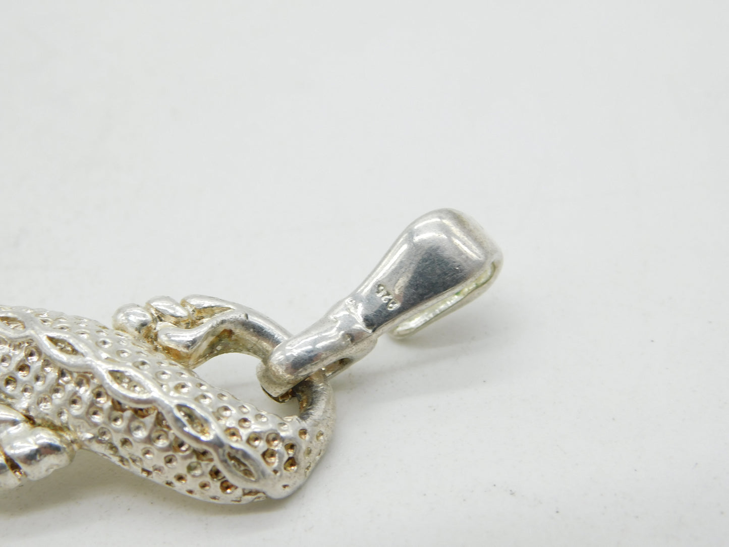 Sterling Silver Chinese Dragon Form Statement Bracelet Vintage c1990 18cm